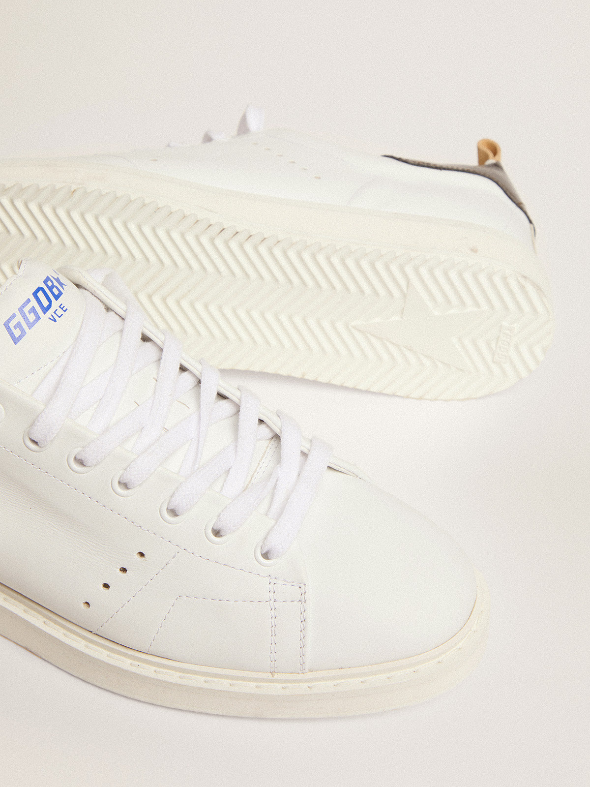 Men's Starter in white naplack with painted leather heel tab| Golden Goose