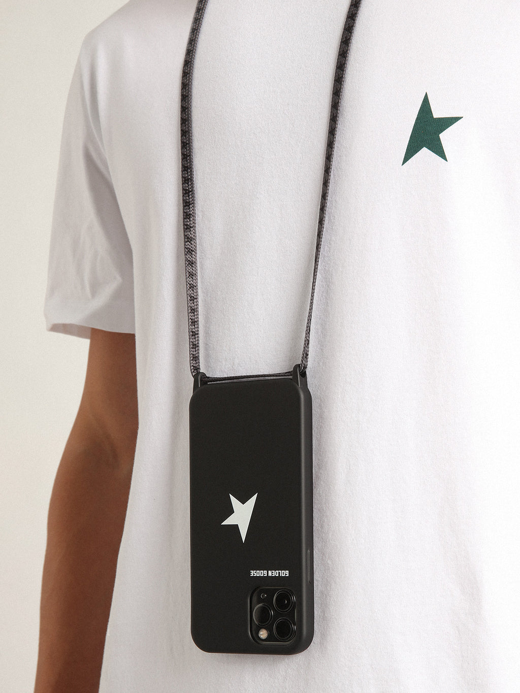 Cover for iPhone 12 and 12 Pro Max black with white logo| Golden Goose