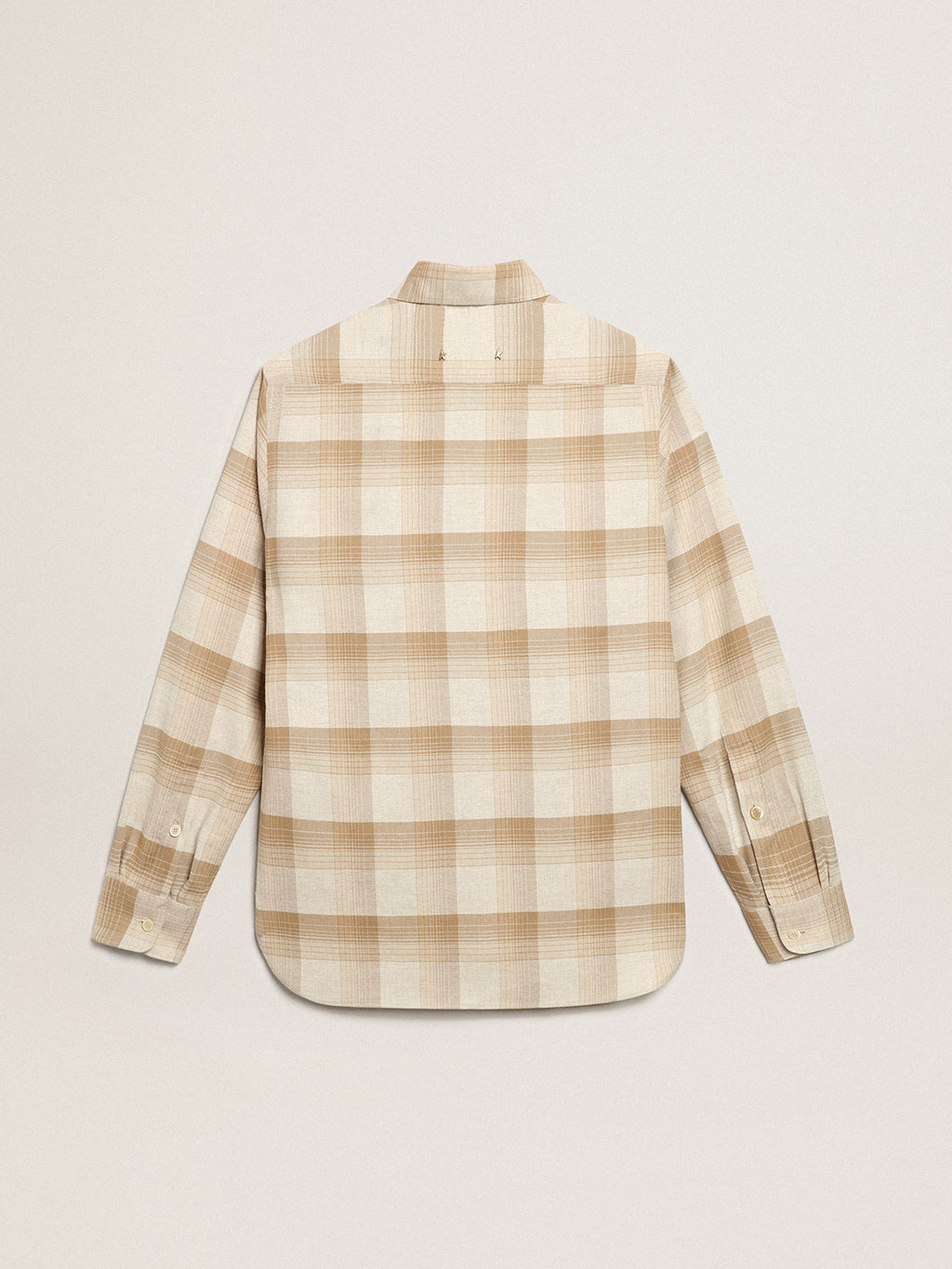 Pepper and dark sand slim-fit shirt| Golden Goose
