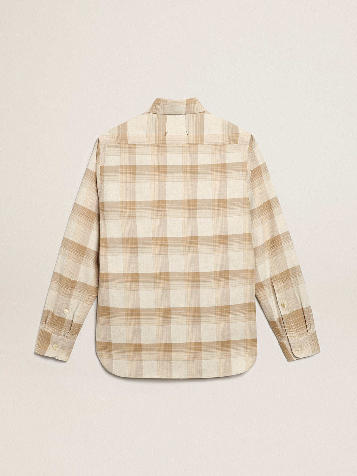 Pepper and dark sand slim-fit shirt| Golden Goose