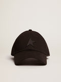 Kids' black baseball cap with star| Golden Goose