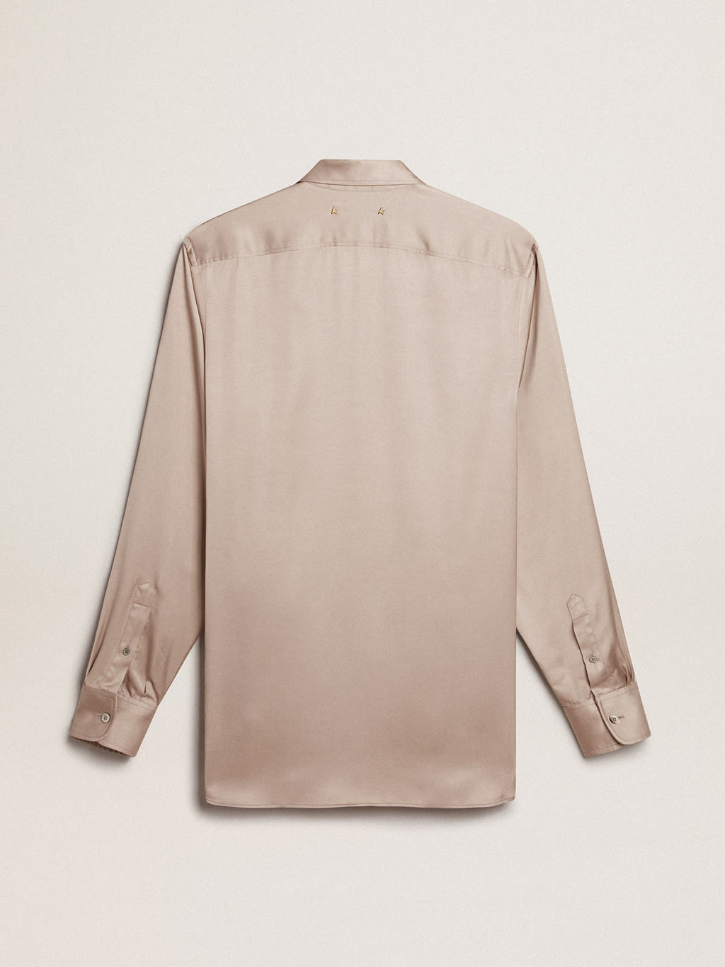 Boyfriend shirt in powder-pink viscose| Golden Goose