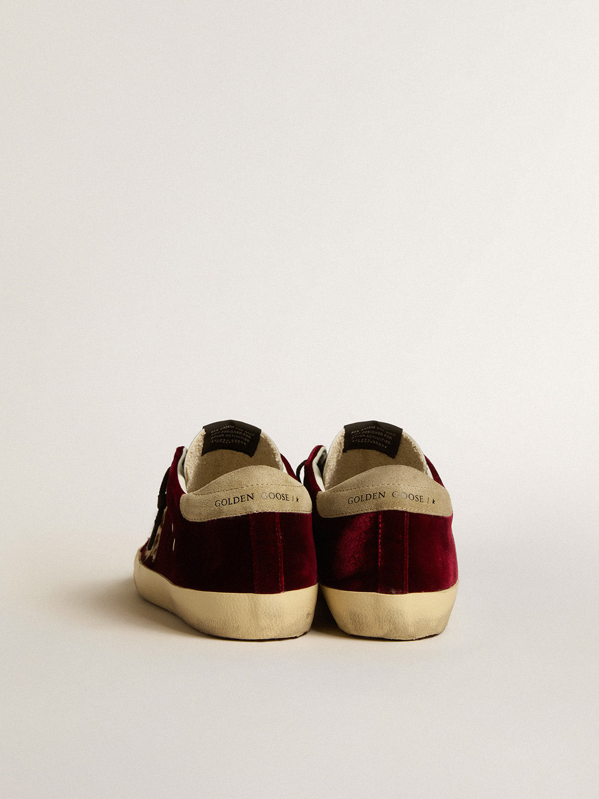 Super-Star LTD in velvet with pony skin star and glitter tongue| Golden Goose