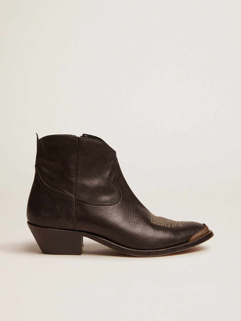 Women's leather ankle boots with western decoration| Golden Goose