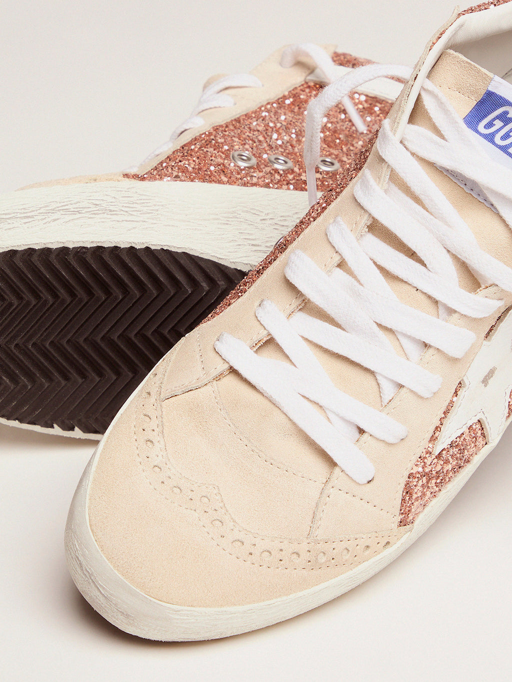 Women's Mid Star with gold glitter| Golden Goose
