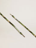 Green camouflage laces with contrasting white logo| Golden Goose