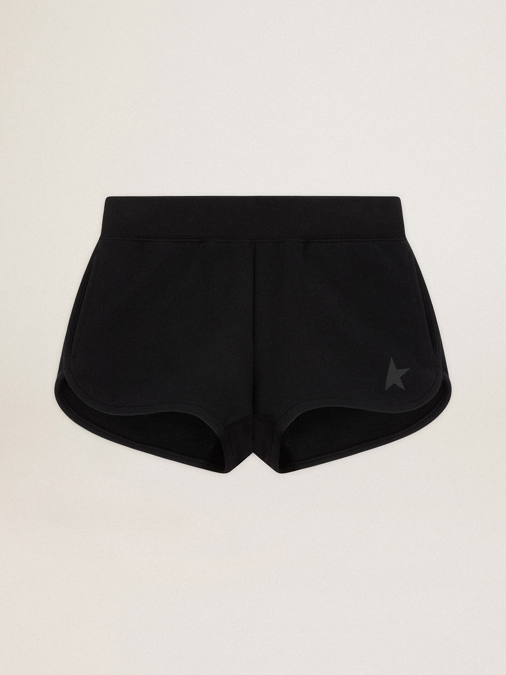 Women's black shorts with tone-on-tone star| Golden Goose