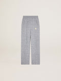 Women's gray joggers with gold star on the front| Golden Goose