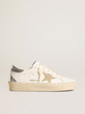 Women's Hi Star with gold glitter star and lizard-print leather heel tab| Golden Goose