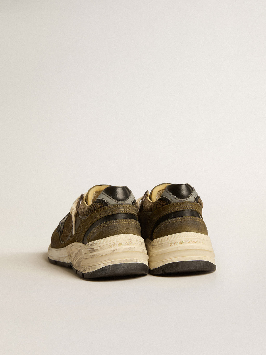 Women's Dad-Star in suede and mesh with black leather star and heel tab| Golden Goose