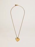 Necklace in antique gold color with heart charms| Golden Goose