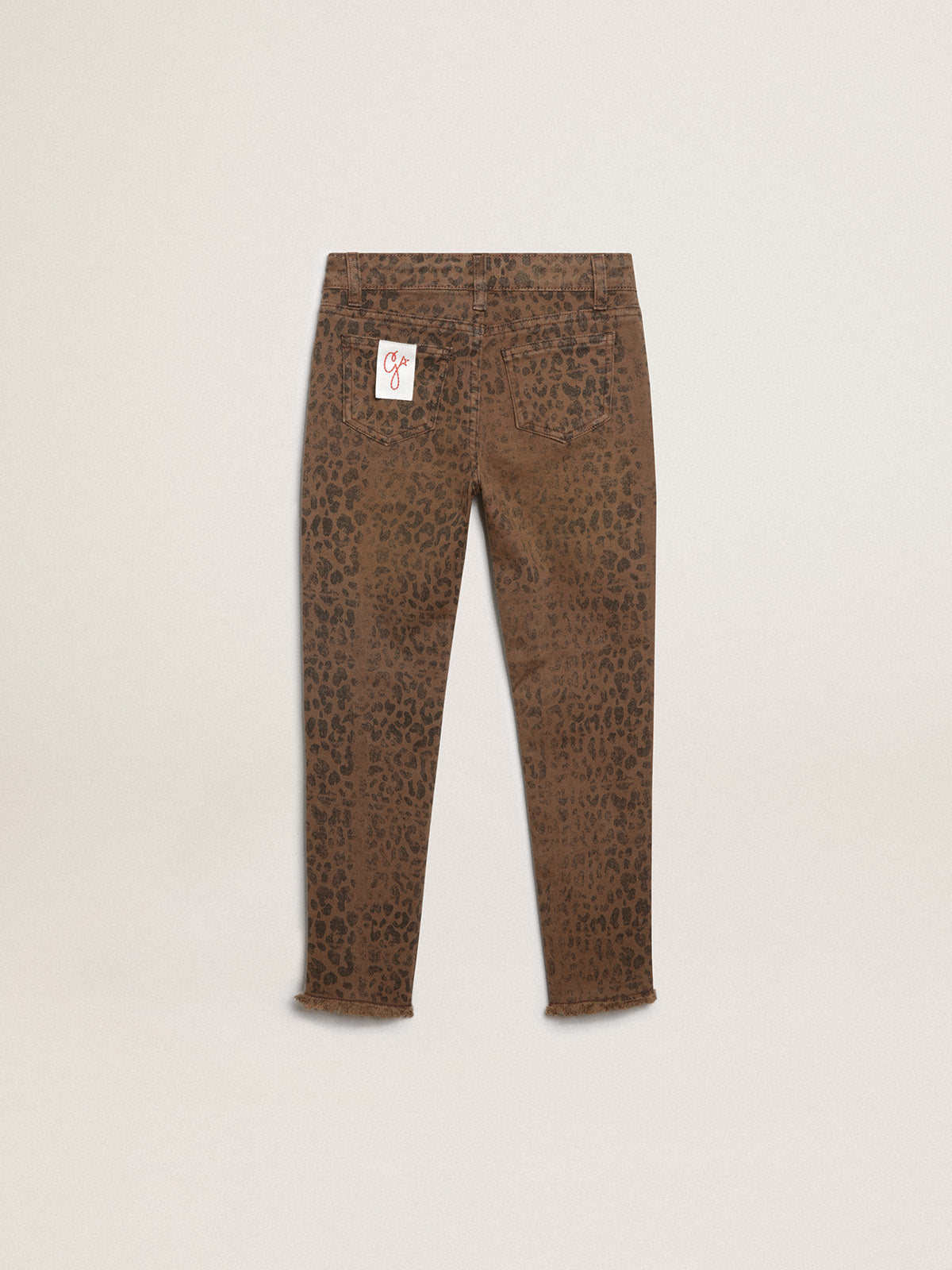 Girls' skinny jeans with animal print| Golden Goose