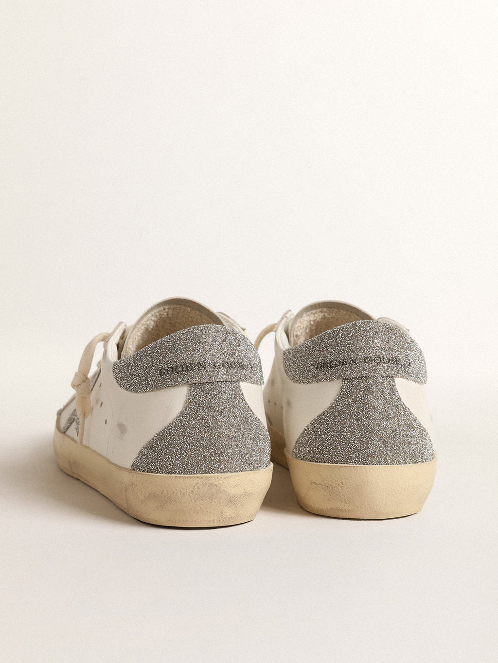 Super-Star with a silver Swarovski crystal star and heel tab| Golden Goose