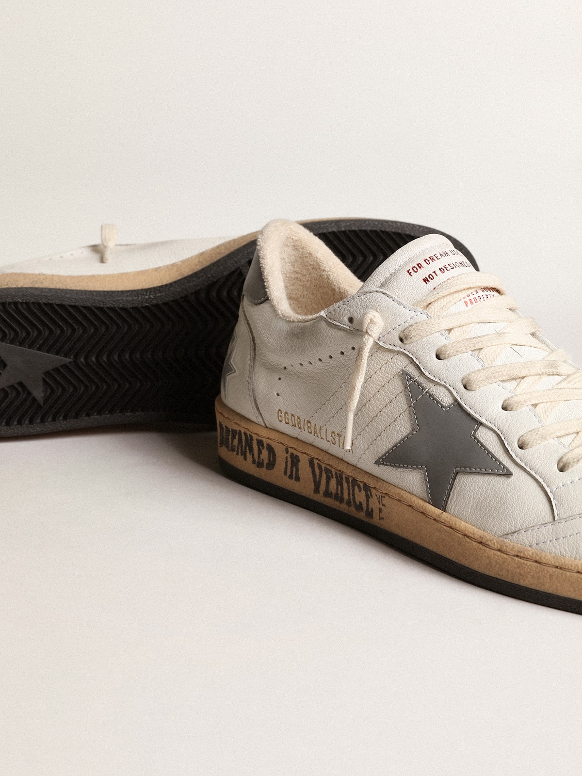 Ball Star in nappa with gray reflective nylon star and heel tab| Golden Goose