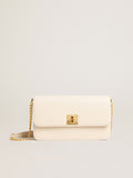 Gioia Bag in butter-colored boarded leather with gold details| Golden Goose