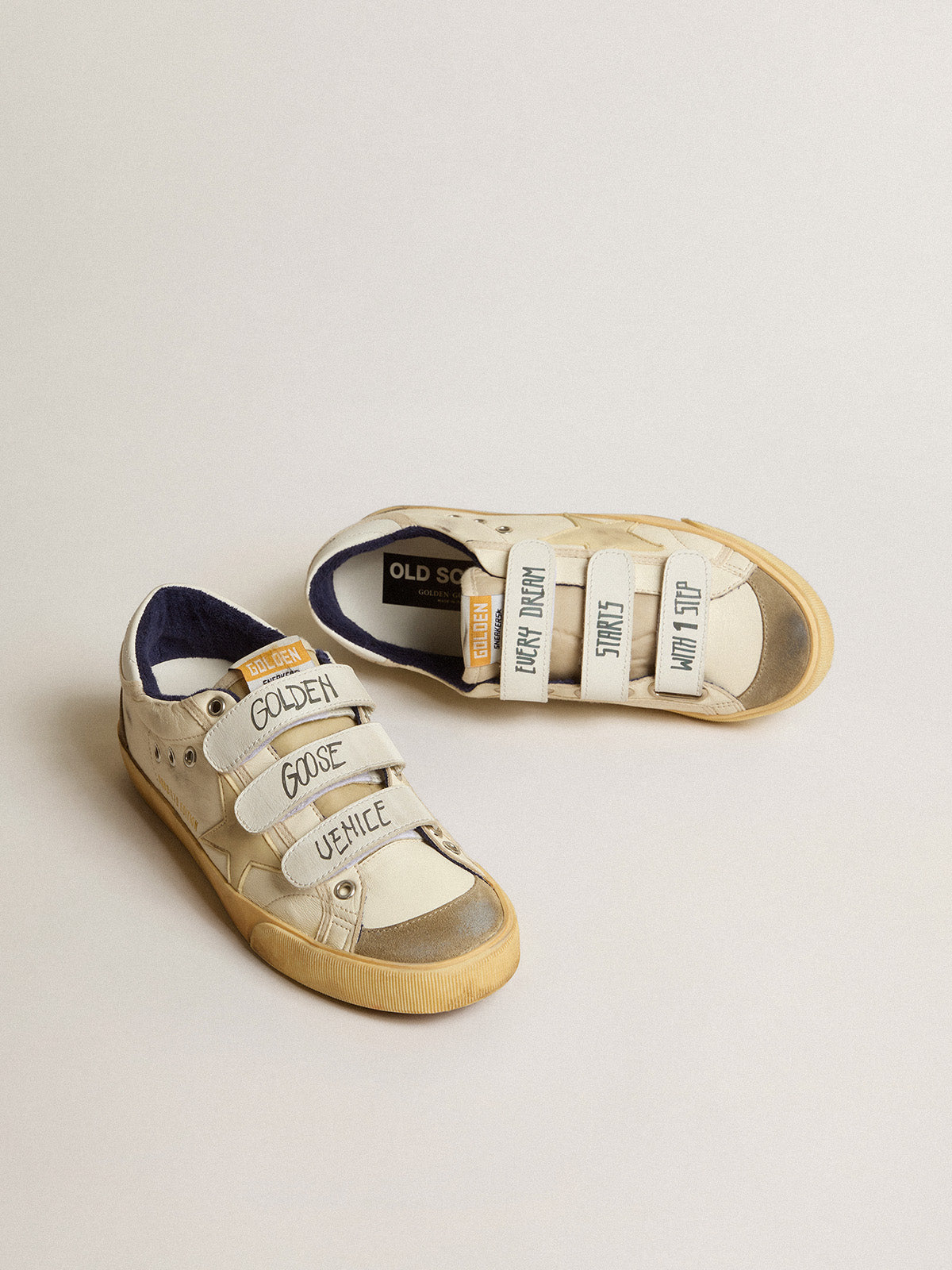 Women's Old School LAB in nappa with rubber star and suede inserts| Golden Goose