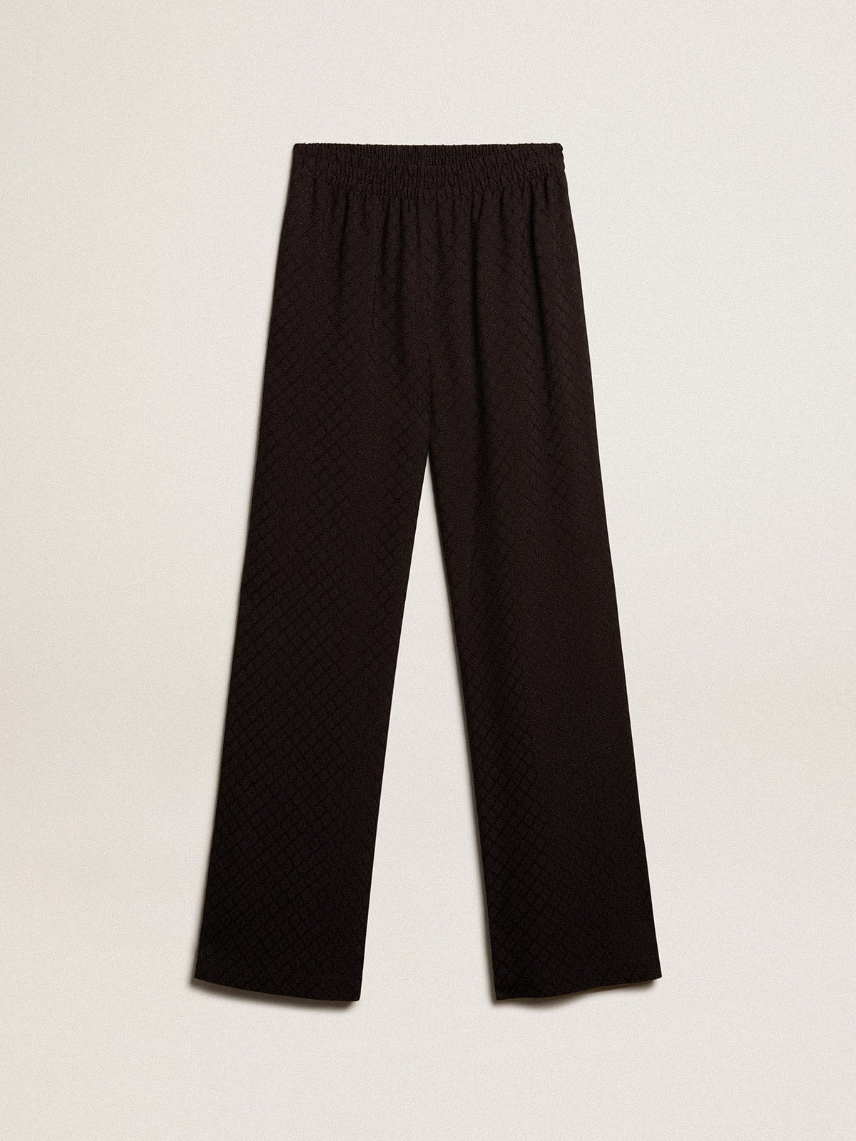 Women's black viscose joggers