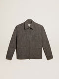 Men's wool blend coach jacket