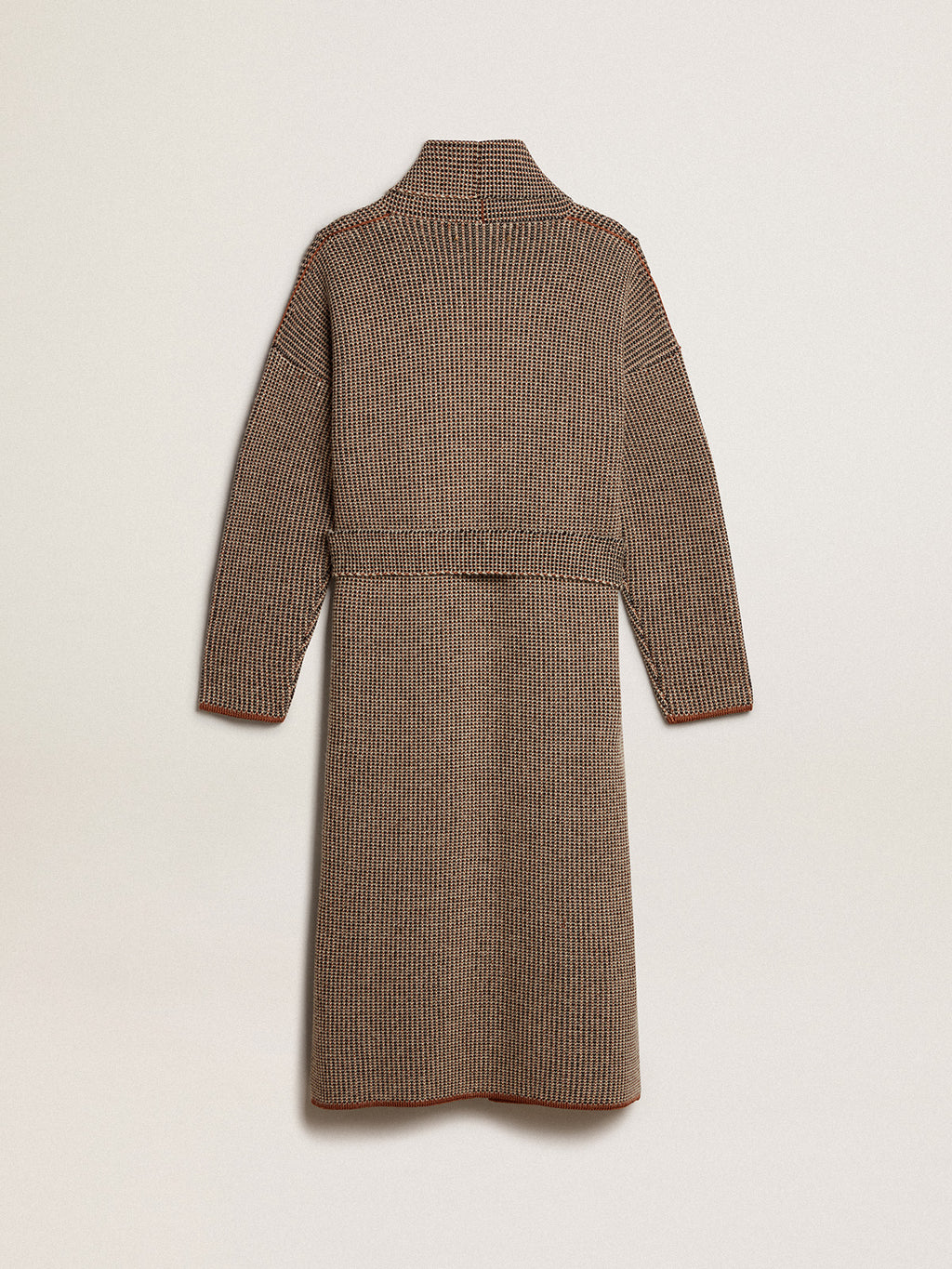 Long brown cardigan with belt| Golden Goose