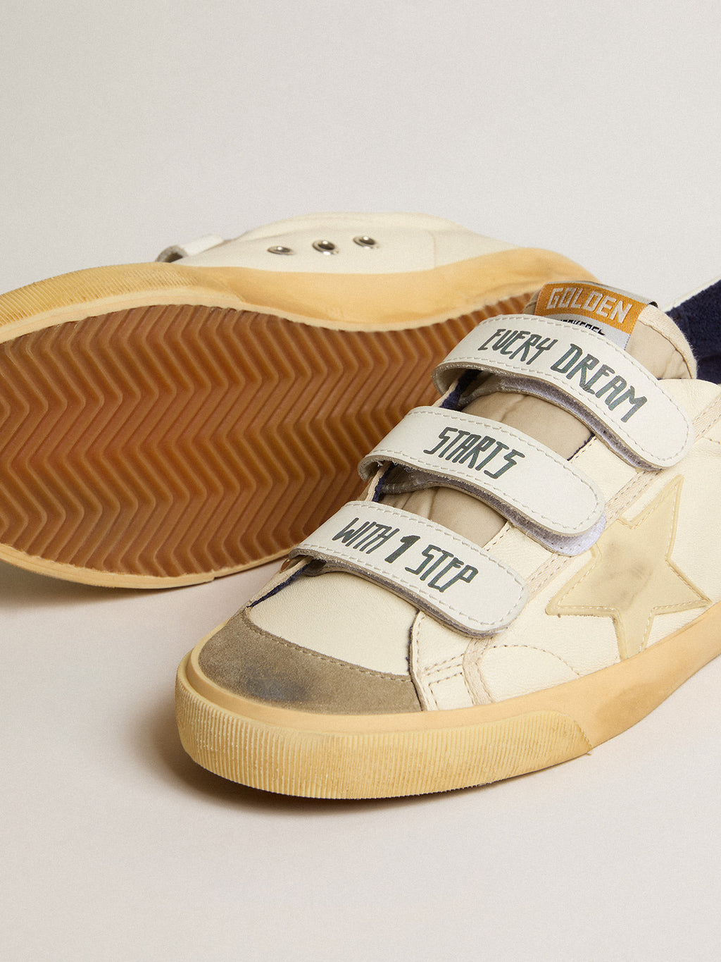 Men's Old School LAB in nappa with rubber star and suede inserts| Golden Goose