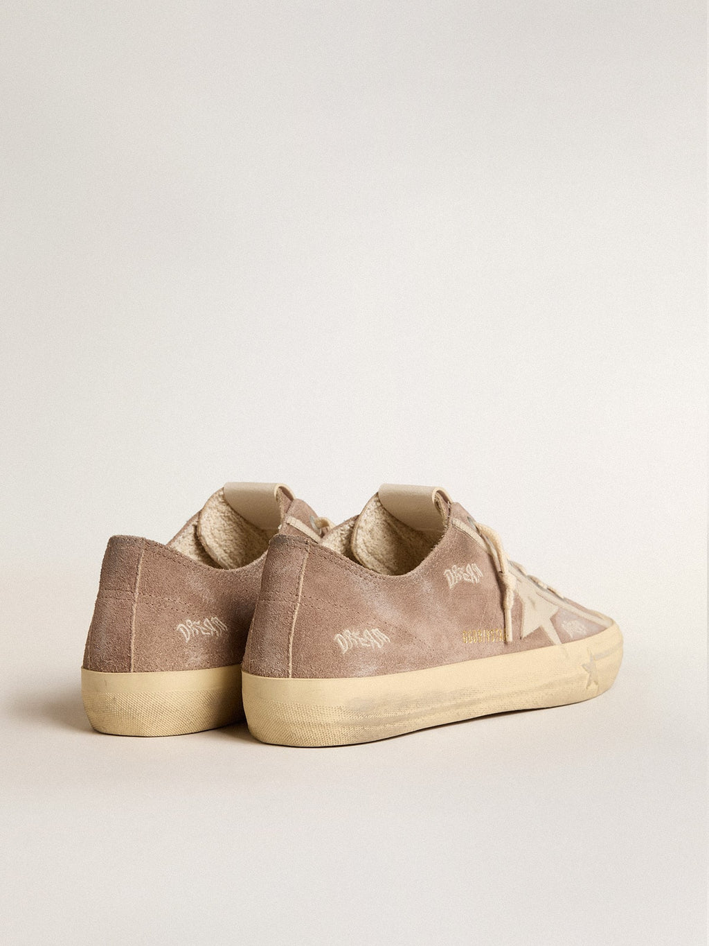 Men's V-Star in dove-gray suede with light gray leather star| Golden Goose