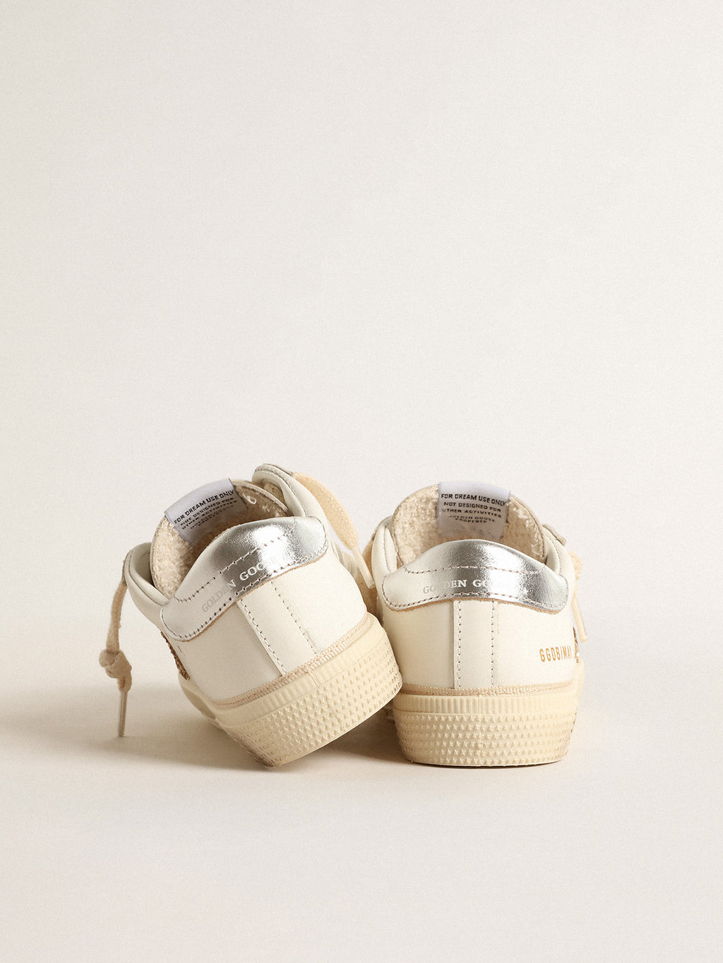 May Young with gold glitter star and metallic leather heel tab| Golden Goose