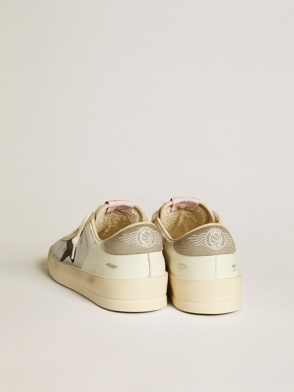 Men's Stardan in leather and nylon with black leather star and nubuck heel tab| Golden Goose
