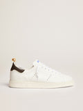 Men's Starter in white naplack with painted leather heel tab| Golden Goose