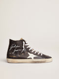 Women's Francy with black leather upper and white star| Golden Goose