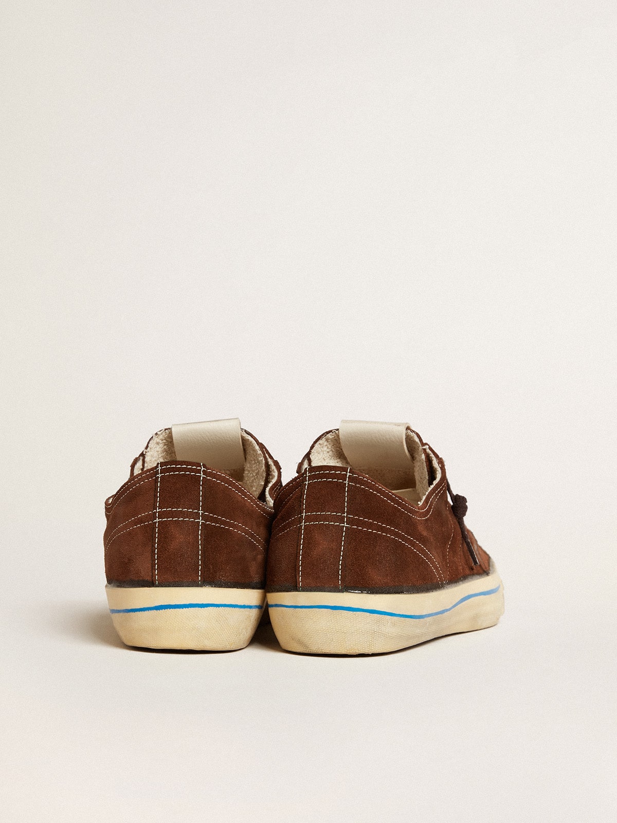 Women's V-Star LTD in suede with brown star| Golden Goose