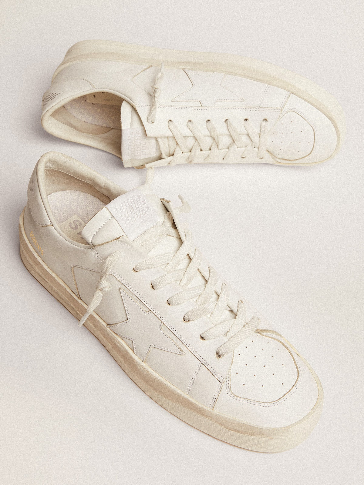 Men's Stardan in white leather| Golden Goose