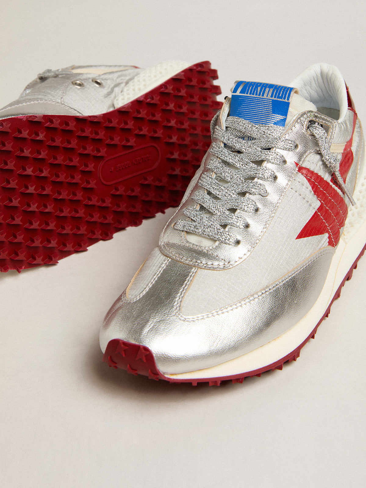 Exclusive HAUS of Dreamers women's Marathon with silver glitter upper| Golden Goose