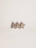Lace accessory with three antique gold color stars with crystals| Golden Goose