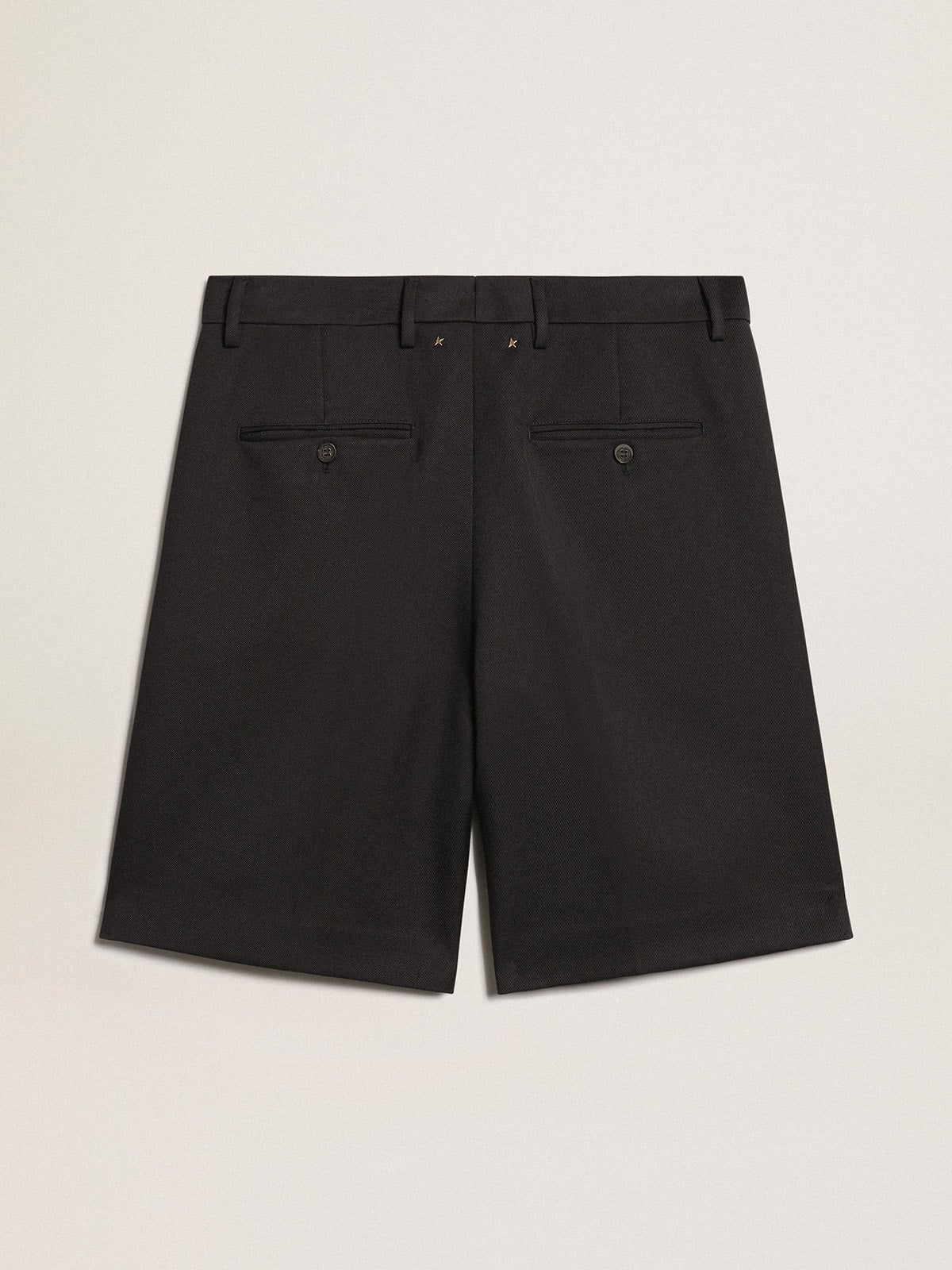 Men's bermuda shorts in dark blue wool| Golden Goose