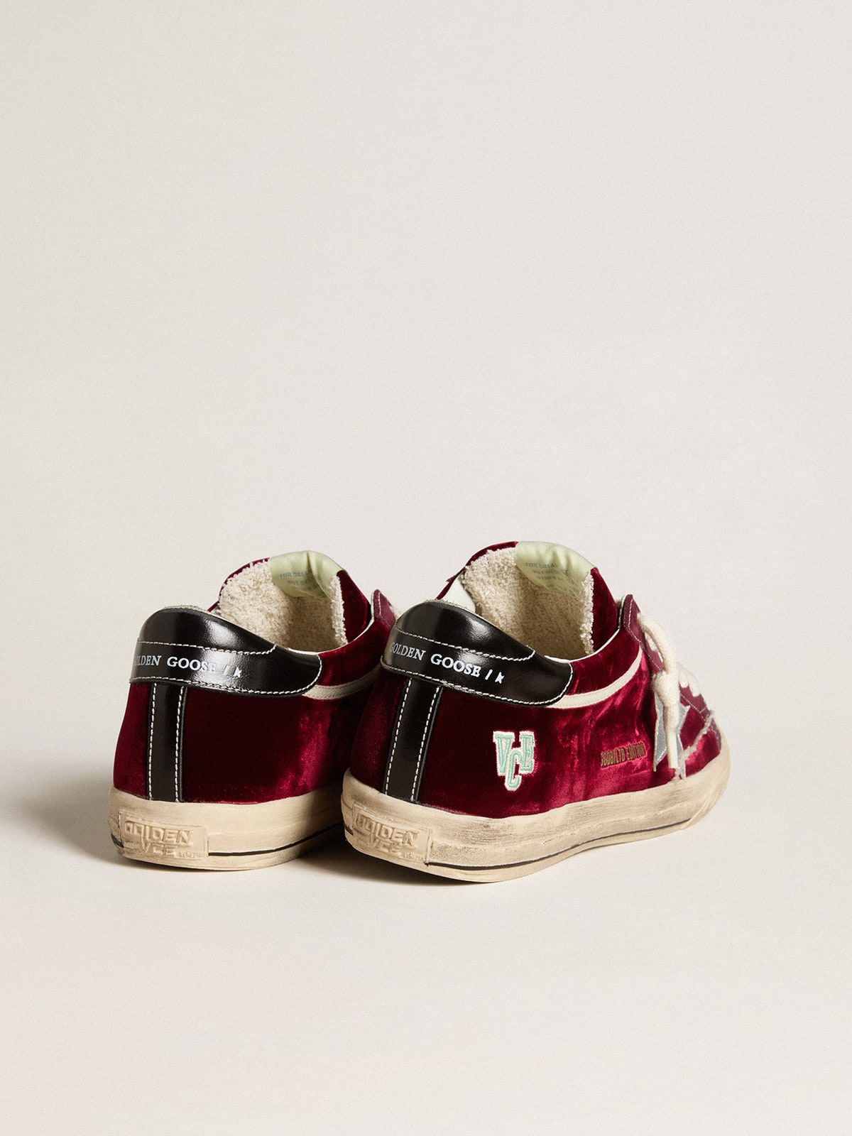 Men's Super-Star LTD in velvet with metallic leather star and heel tab| Golden Goose