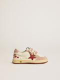 Ball Star Young in nappa with nappa star and pink suede heel tab| Golden Goose